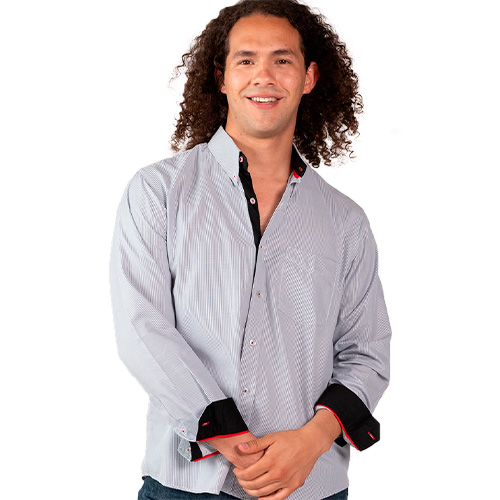 CAMISA MAG MIL RAYAS CABALLERO MANGA LARGA - Vista 5